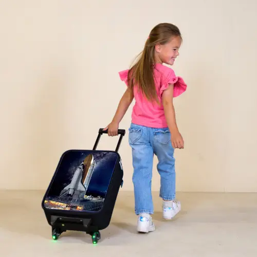 Spaceshuttle die klaar is om op te stijgen Kinderkoffer - Zwart klein -sfeer1