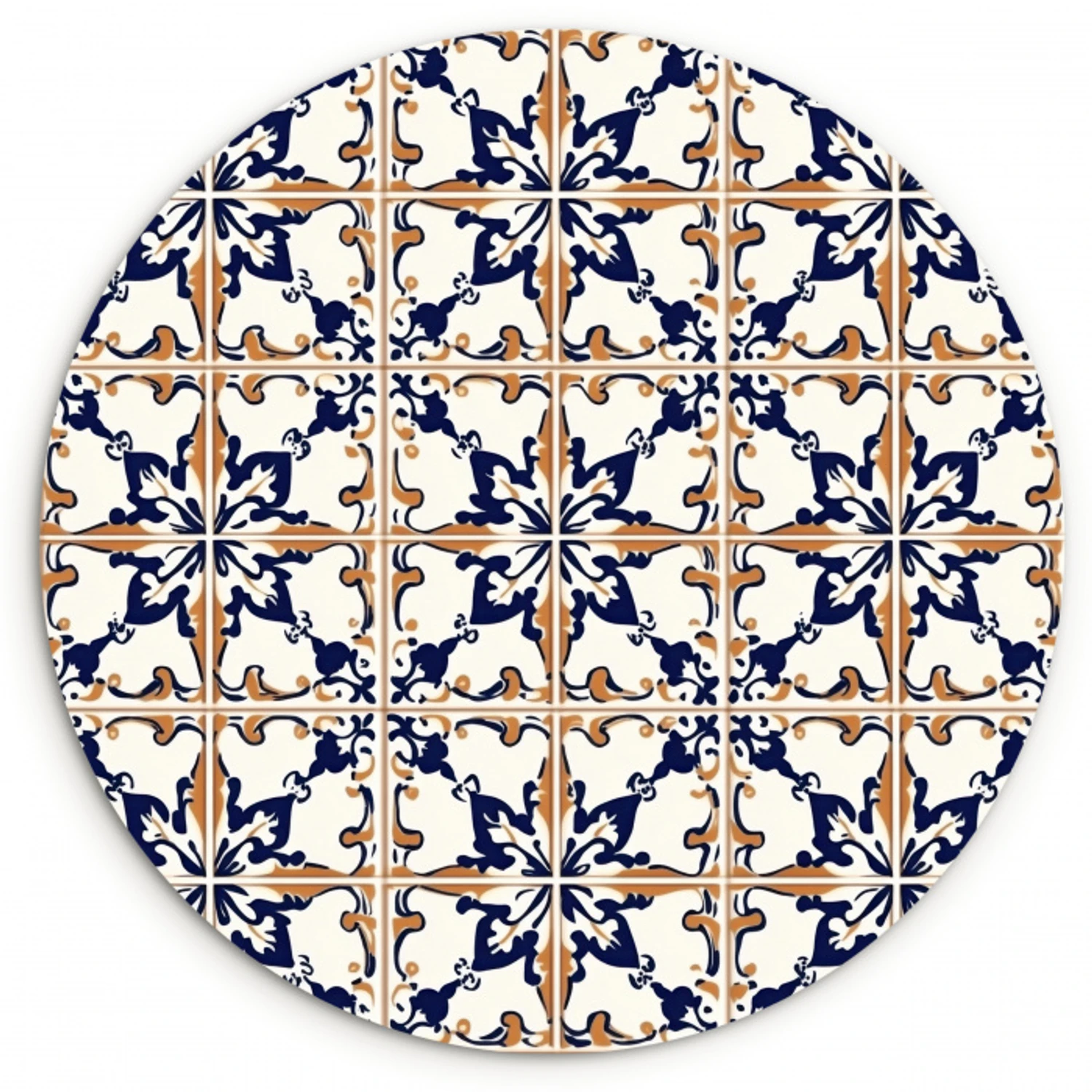 Klassiek - Patroon - Kleurrijk Wandcirkel kunststof plaat 5mm dik klein 188 -3d