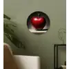 Apple - Hart - Rood Wandcirkel kunststof plaat 5mm dik klein -sfeer3