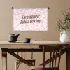Koeienprint - Roze - Cowboy - Horse Wandkleed katoen klein -sfeer6