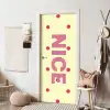 Nice - Stippen - Roze - Geel deurposter klein -sfeer6
