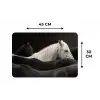 Paarden - Zwart - Wit - Kudde Placemat vinyl groot -specs