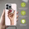 Spiegel - Rode lippen Hoesje iPhone 16 Pro Max met koord klein -sfeer2_NL