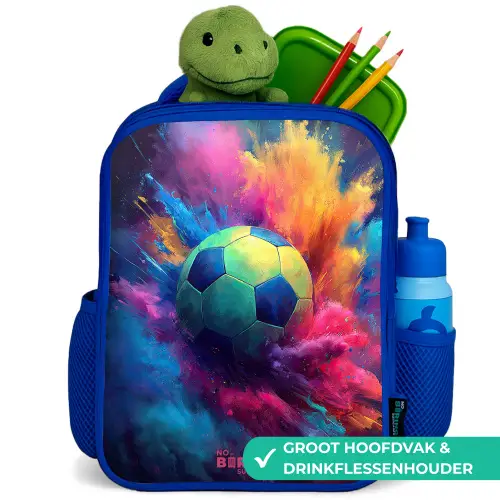 Neon - Bal - Kleurrijk Kinderrugzak - Blauw middel -inhoud_NL