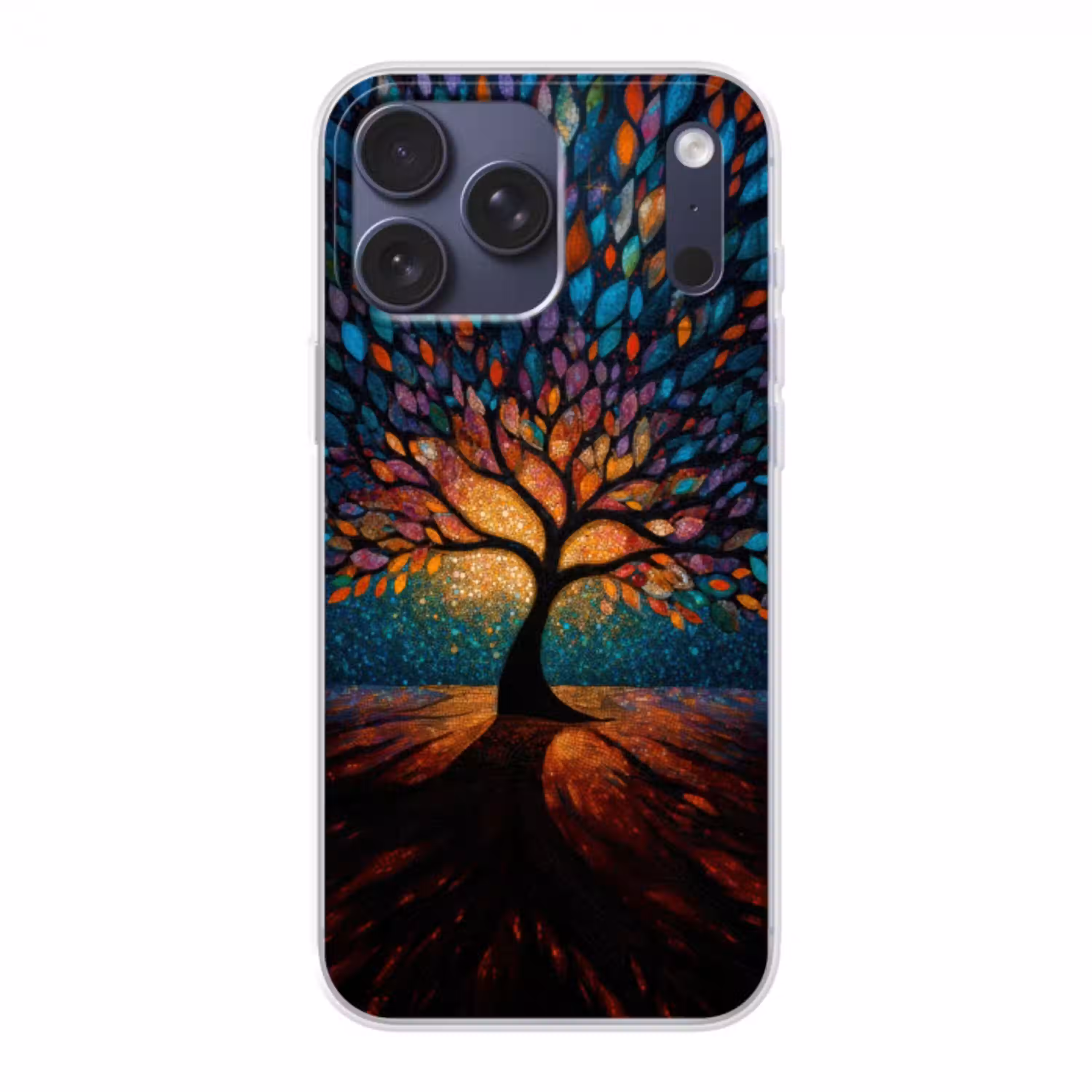 Mozaïek - Kleurrijk - Boom - Takken Telefoonhoesje iPhone 17 Pro Max klein -3d