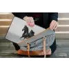 Paarden - Gras - Zwart - Wit laptophoes neopreen klein -tas