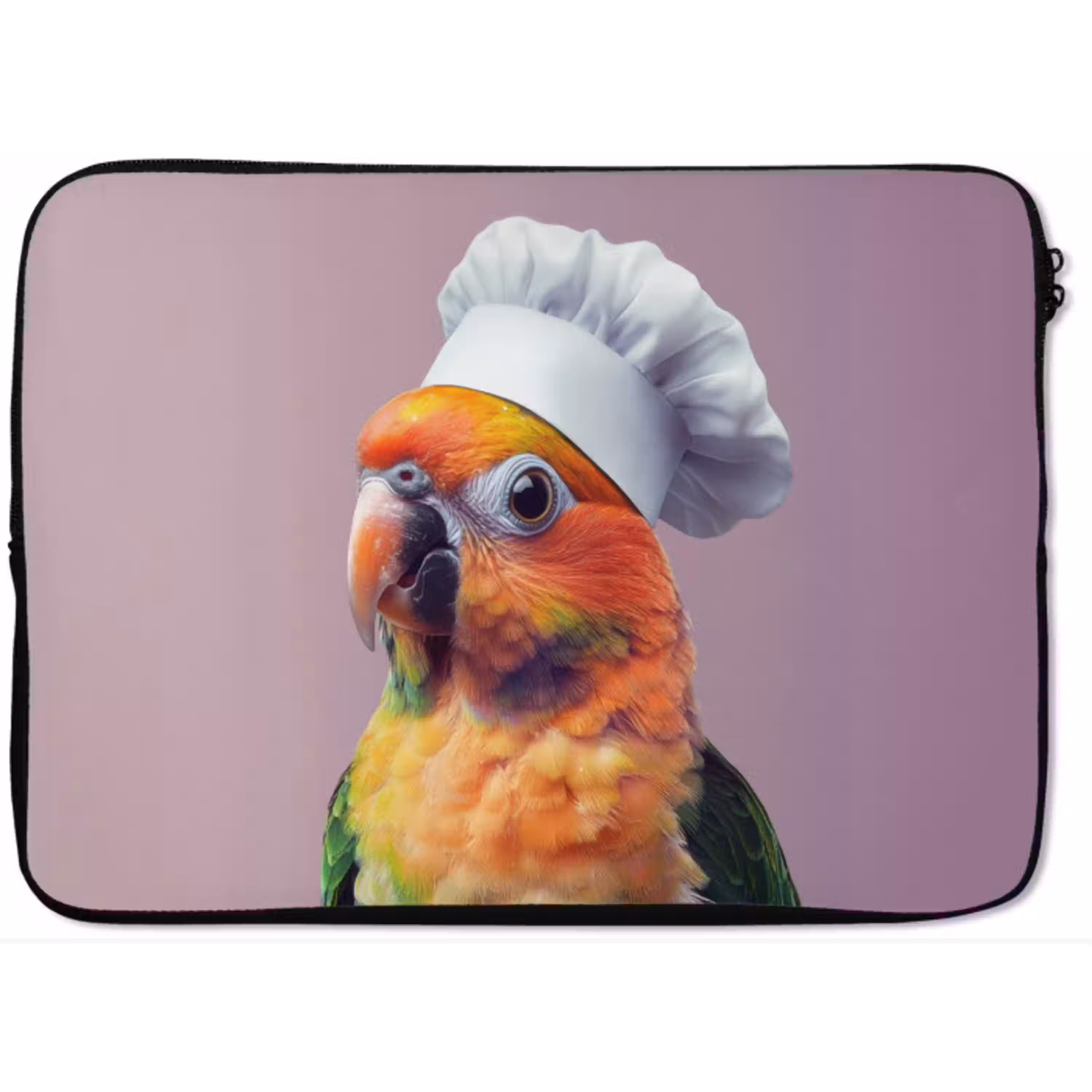 Papegaai - Koksmuts - Nieuwsgierig - Vogel laptophoes neopreen klein -zkaufland3dotto