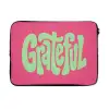 Grateful - Groen - Grafisch - Vloeiend laptophoes neopreen klein -3d