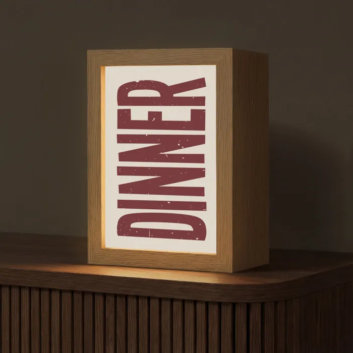 Eten - Decoratie - Rood - Vintage Light Box met kabel (Tafellamp) klein -z3d_website