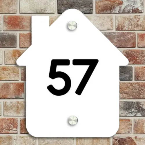 Wit vlak - Traditioneel Naambord Huisje klein -sfeer6