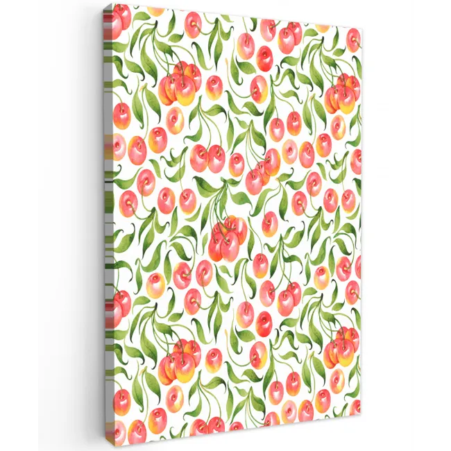 Zoete - Kersen - Wit Tuinposter op houten frame 2 cm dik klein 841 -3d