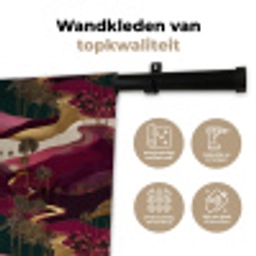 Magisch - Palmbomen - Goud Wandkleed katoen klein 269 -sfeer2