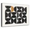 Modern - Halve cirkel - Goud - Zwart Textielframe zwart klein -3d