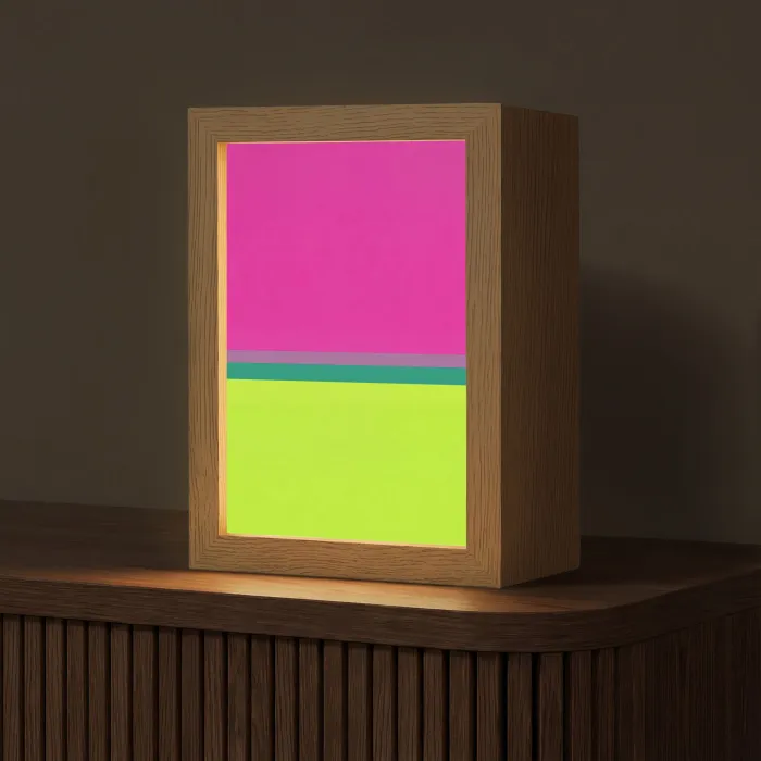 Strepen - Modern - Kleurrijk Light Box met kabel (Tafellamp) klein -z3d_website
