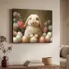 Konijn - Paaseieren - Stilleven Textielframe zwart klein -sfeer3