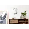 Bamboestammen - Water - Minimalistisch - Wit Wandcirkel aluminium klein -kantoor