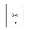 Spreuken - Geniet - Quotes aluminium wit klein -3d
