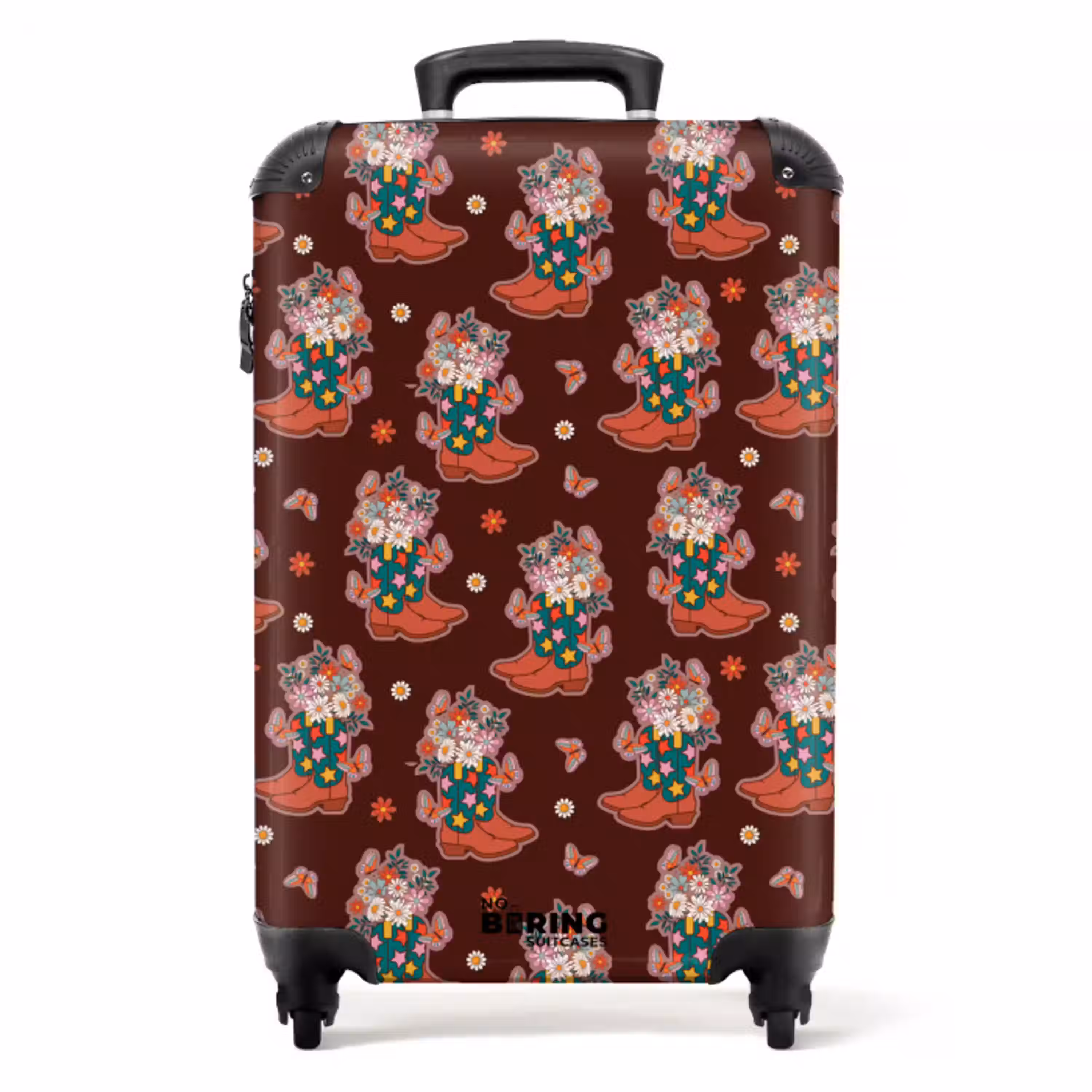Retro disco laarzen patroon kleurrijk NBS - Handbagage koffer - Volwassenen Unisex middel -productfoto_recht