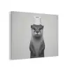 Otter - WC rol - Zwart - Wit PET vilt klein -3d