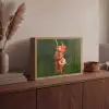 Bloem - Gladiolen - Zalmroze Light Box met batterij (Wandlamp) middel -sfeer2