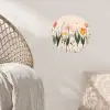 Pasteltinten - Bloemen - Illustratie Wandcirkel behangsticker klein -sfeer4