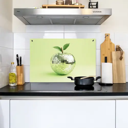 Groen - Disco - Decoratie - Appel Inductie beschemer met haakjes klein -sfeer2
