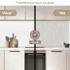 Klassiek - Visgraat - Grijs keuken achterwand 2 middel 871 -voor-na2_NL