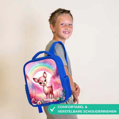 Roze reebokje Kinderrugzak - Blauw middel -sfeer3_NL
