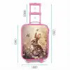 Bloemen - Bruin - Konijntje - Vlinder Kinderkoffer - Roze klein -productfoto_formaten