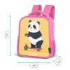 Panda - Step - Geel Kinderrugzak - Roze middel -productfoto_formaten