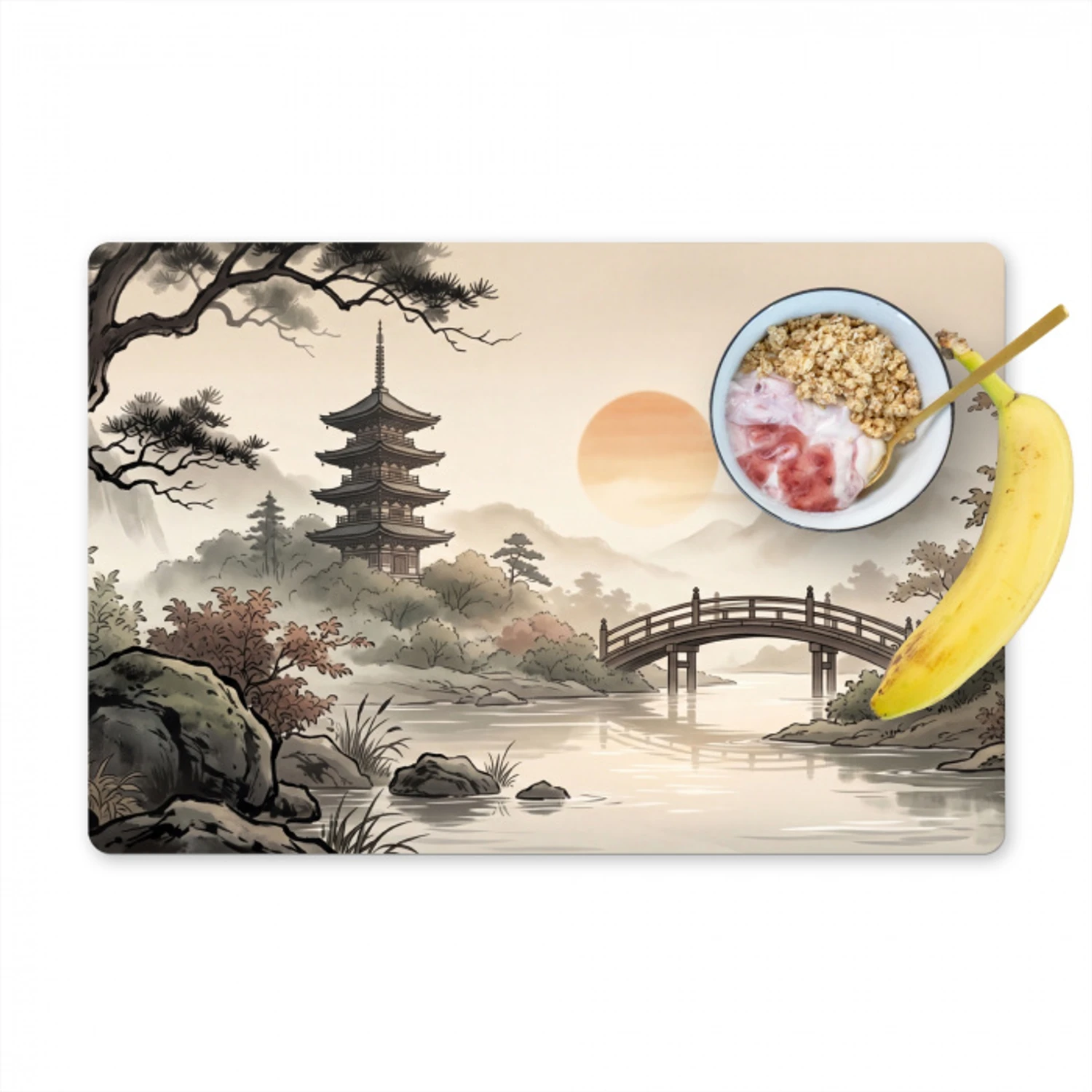 Azië - Landschap - Kleurrijk Placemat vinyl groot -zzzproduct_Kitchenyeah-website