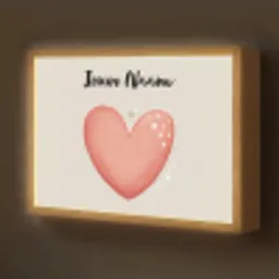 Hart - Rood - Minimalistisch Light Box met batterij (Wandlamp kind) middel -z3d_website