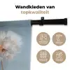 Paardenbloemen - Pluisjes - Wit Wandkleed katoen klein -sfeer2