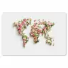 Wereldkaart - Bloemen - Subtiel Placemat vinyl groot -zzsfeer1_Kitchenyeah-website