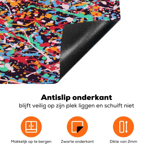 Spat - Abstract - Waterverf - Multi Inductie beschermer vinyl 3mm klein 276 -zzzzzzz-td-onderkant