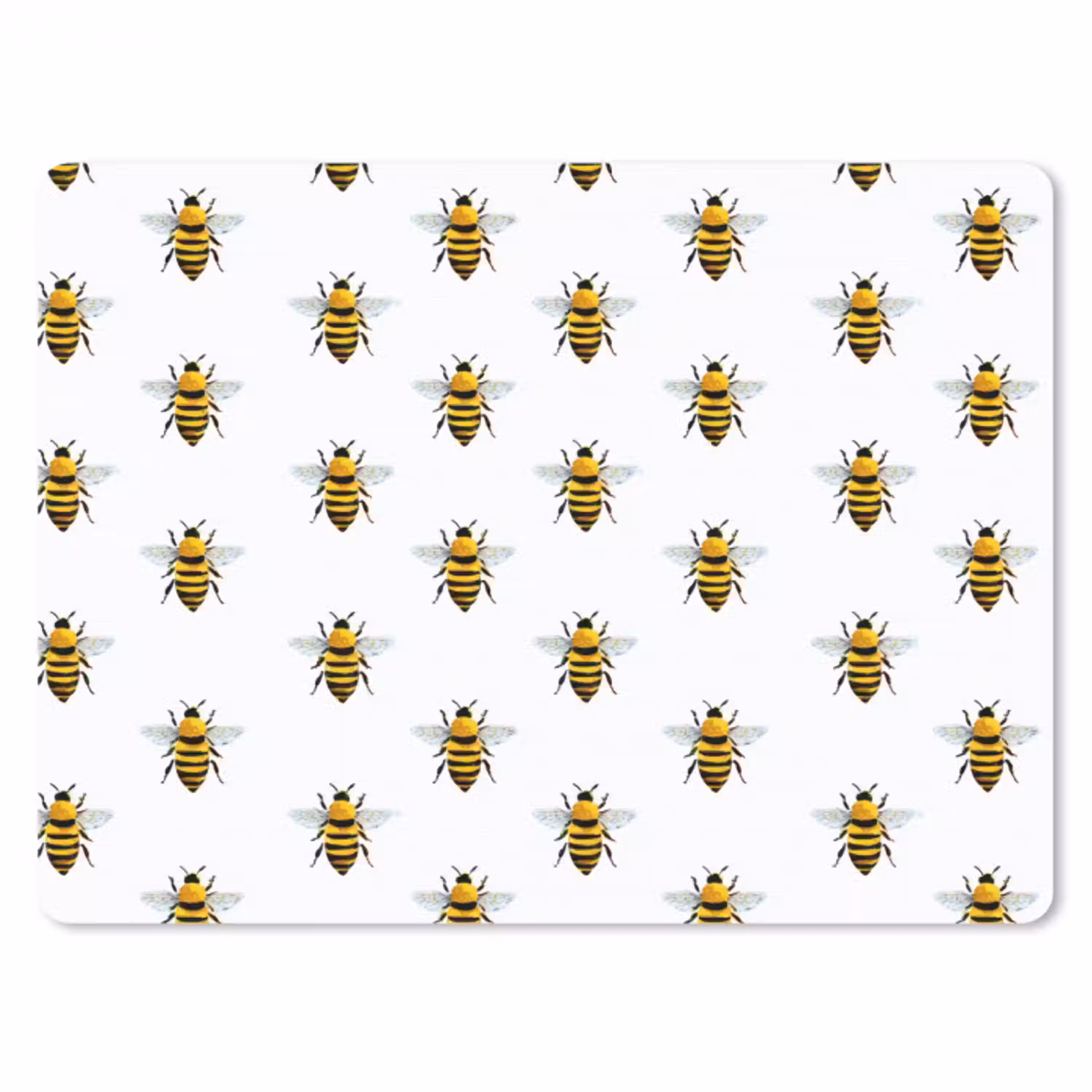 Bijen - Tijdloos - Wit muismat rubber klein 262 -3d