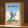 Draak - Blauw - Jongens - Kinderen Light Box met kabel (Kinderlampje) klein -zzz_3d_website
