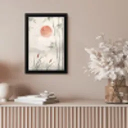 Minimalistisch - Bamboe - Groen fotolijst zwart zonder passe partout klein -sfeer5