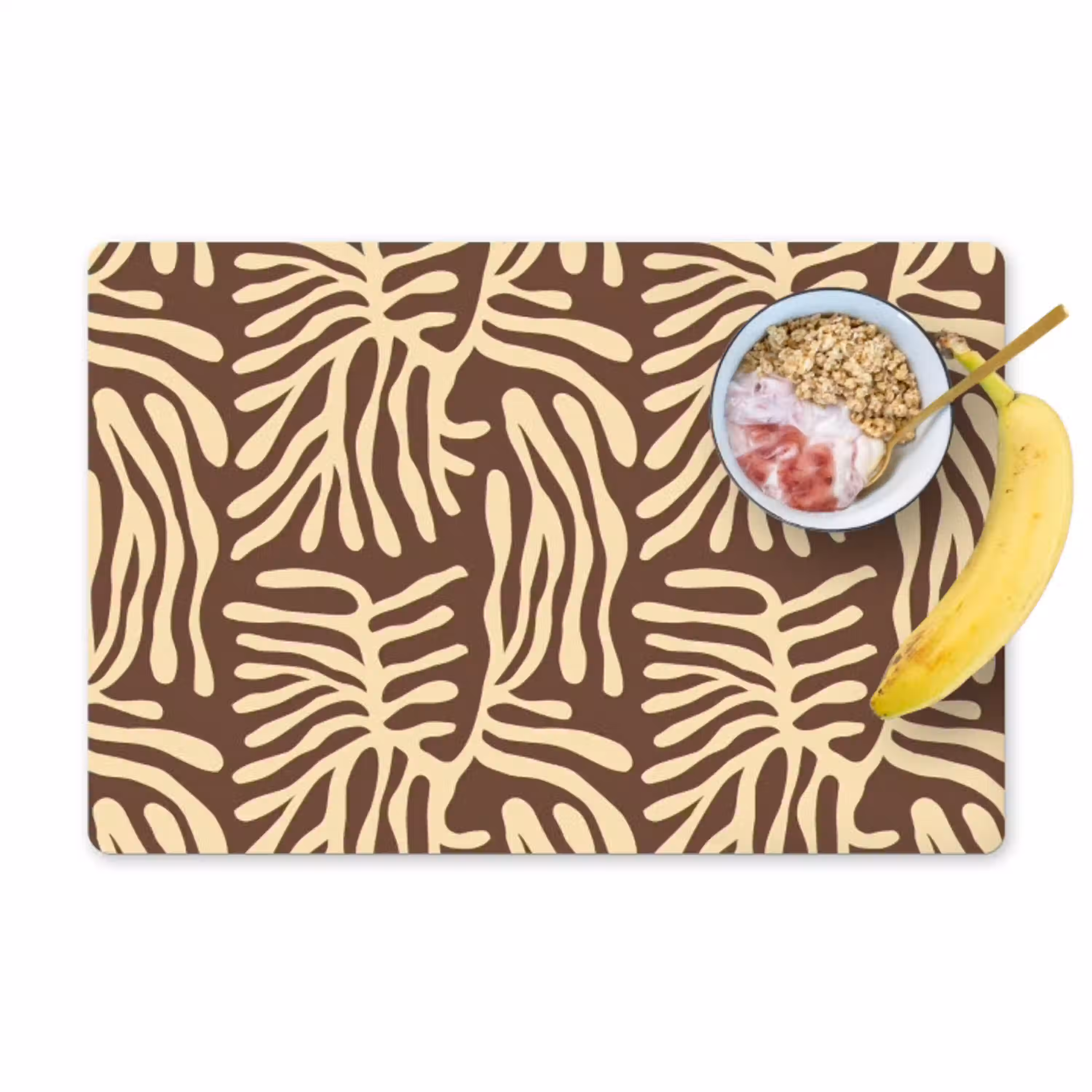 Bruin - Koraal - Expressief - Patroon Placemat vinyl groot 368 -zzzproduct_Kitchenyeah-website