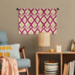 Retro - Floraal - Paars Wandkleed katoen klein 269 -wsfeer4_kind
