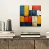 Mondriaan stijl - Kunst - Kleurrijk - Modern aluminium wit klein -sfeer1