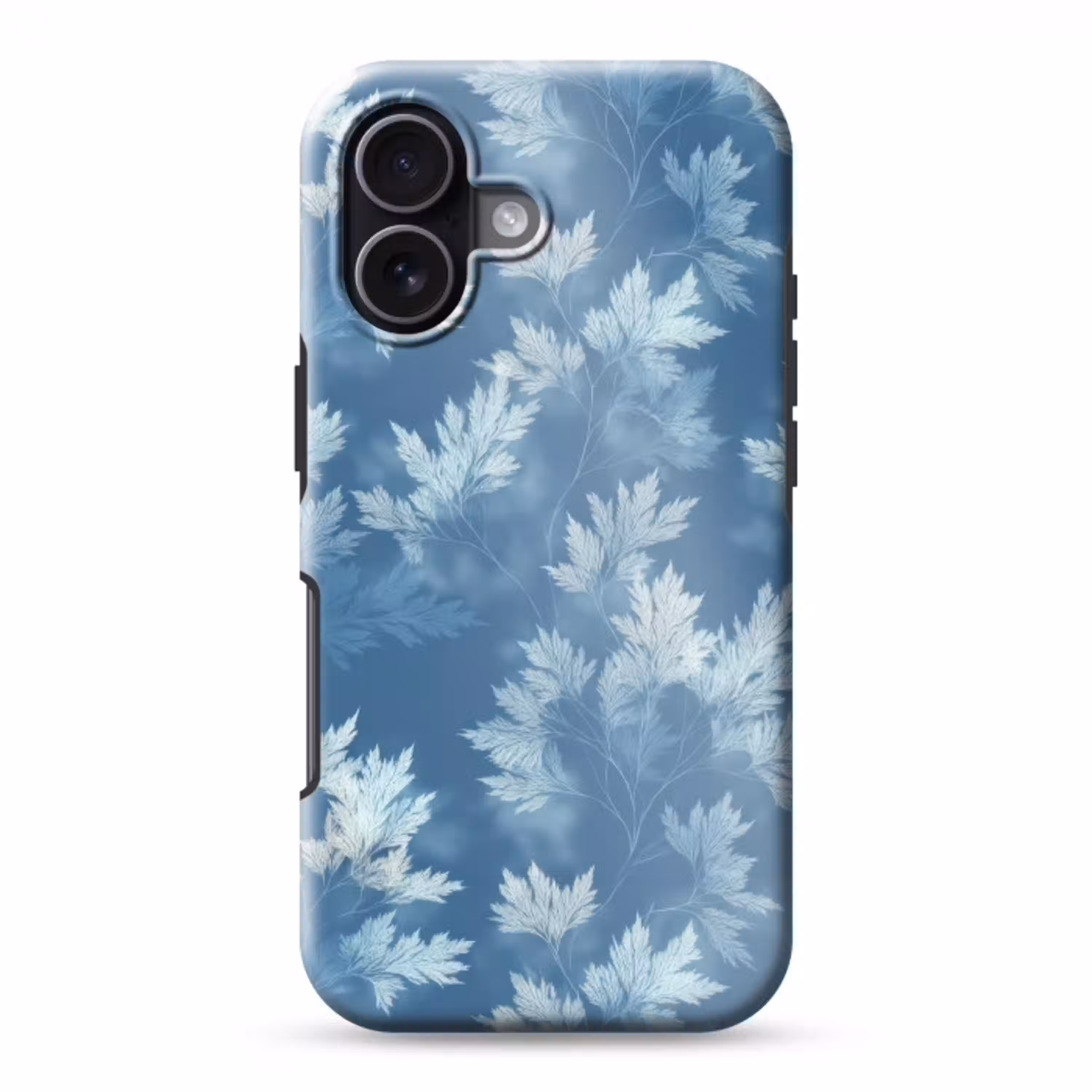 Varen - Botanisch - Patroon - Grijsblauw Toughcase MagSafe Apple iPhone 17 klein 1017 -3d