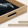 Raaf - Vogels - Zwart Dienblad Rechthoek middel -USP_HandgreepNL