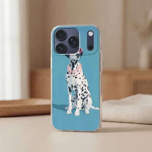 Dalmatiër - Zonnebril - Blauw Telefoonhoesje iPhone 17 Pro klein -sfeer2