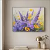 Lavendel - Bloemen - Natuur - Kunst Textielframe zwart klein -sfeer2