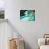 Marmerlook - Blauw - Goud - Glitter - Luxe - Marmer tuinposter los doek klein -sfeer8