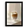 Mok - Latte - Minimalistisch - Schaduw fotolijst zwart zonder passe partout klein -3d