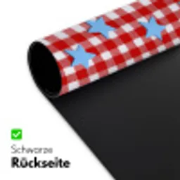 Ruit - Sterren - Rood Muismat XXL klein 681 -ysfeer2_duits