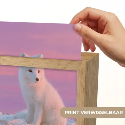 Poolvos - Sneeuw - Roze Light Box met kabel (Kinderlampje) klein -USP_websiteprintNL