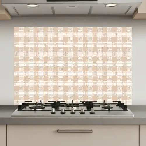 Plaid - Patroon - Vierkant - Beige keuken achterwand spatscherm klein 900 -3d_website